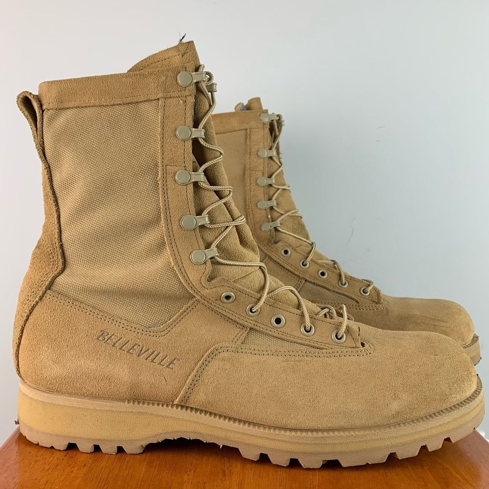 Belleville men’s 790 desert tan waterproof flight and combat boots size 14.5